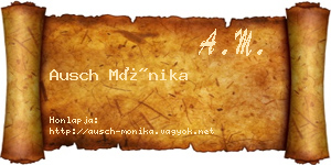 Ausch Mónika névjegykártya